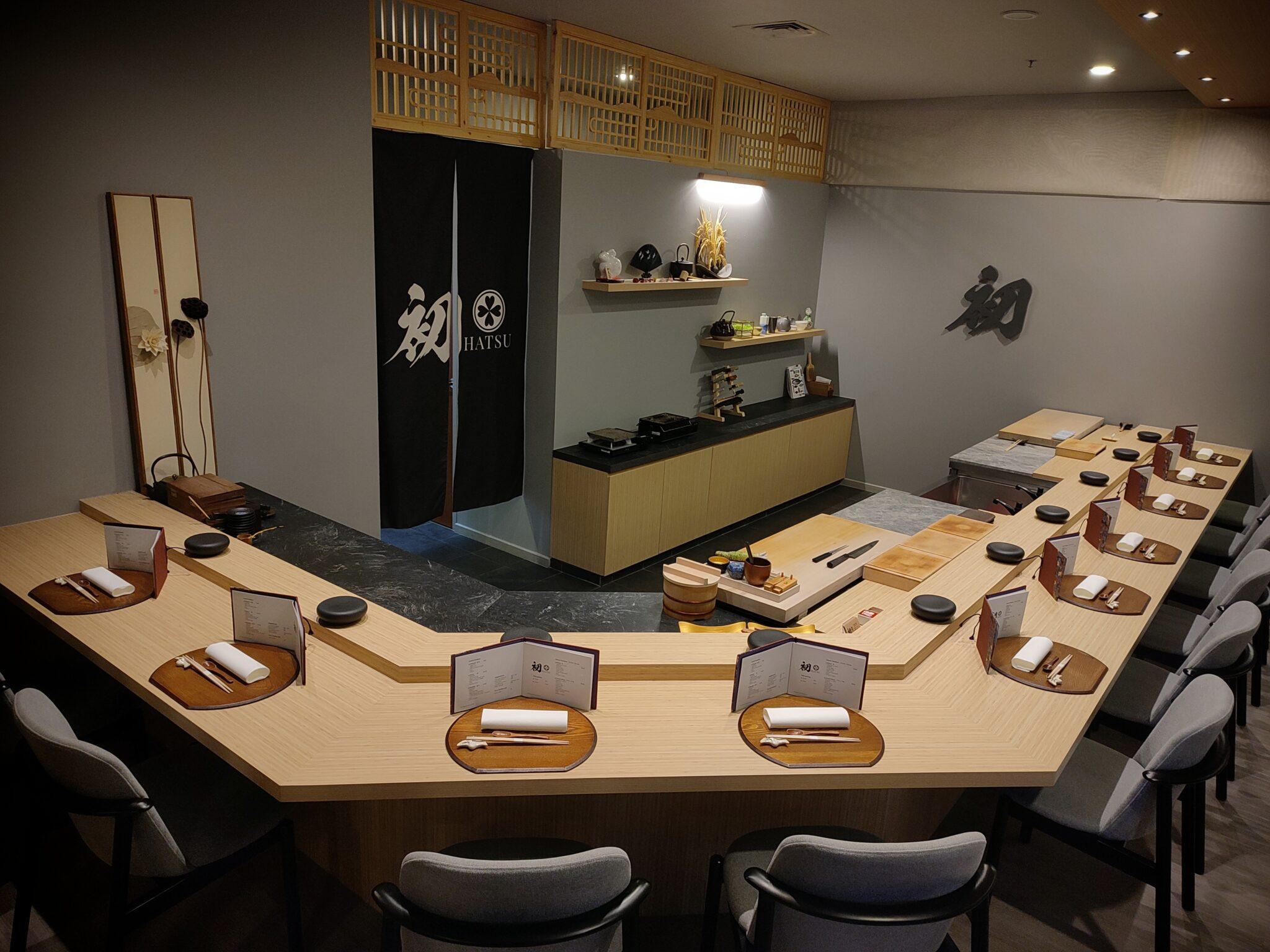 The sushi counter at Hatsu, Yamagawa's sister restaurant